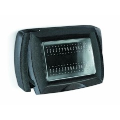 Placca Stagno IP55 Nera Life 3 Moduli ELETTROCANALI ECL4611N