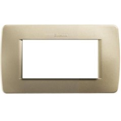 Luna Placca 4 Moduli Giallo Metallizato BTICINO C4804GM