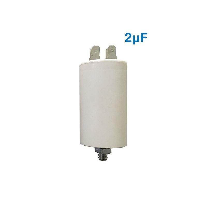 CONDENSATORE DI SPUNTO 450V 2UF TERMINALE FASTON CONDENSATORE DI SPUNTO 450V 2UF TERMINALE FASTON