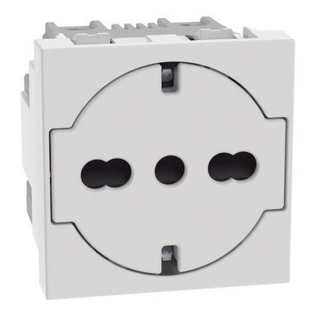 Presa flat Schuko Standard P40 2 moduli bianca MatixGO BTICINO JW4140A16F