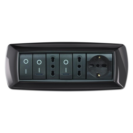 Placca My Life 7 Moduli Grigio Scuro ELETTROCANALI ECL2987GS