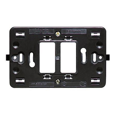 Supporto Magic 2 posti centrati per scatola tonda e quadra BTICINO 500S/23