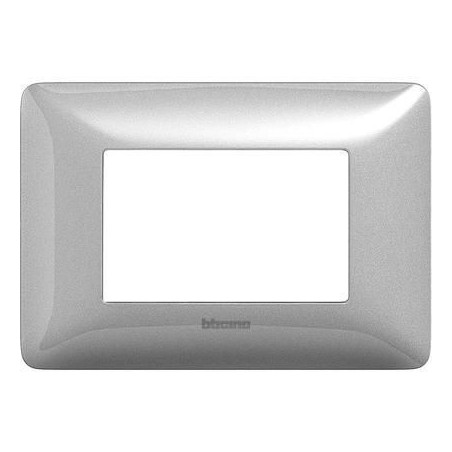 Placca Matix 3 Moduli Silver BTICINO AM4803MSL