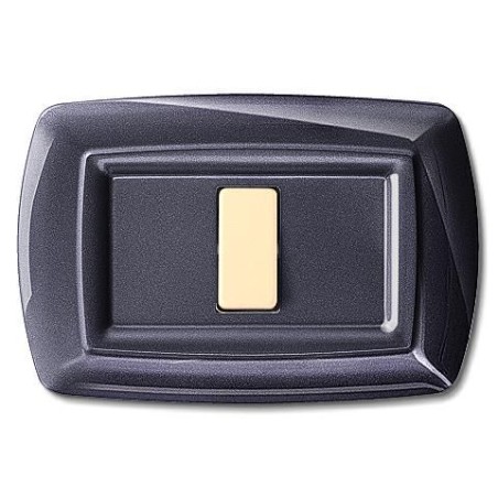 Tondo' Placca 1 Modulo Alluminio Notte ELETTROCANALI ECL2591AN