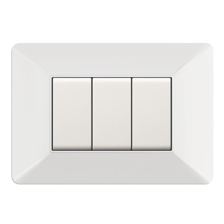 Placca Easy 3 moduli Bianca ELETTROCANALI ECSE9803WH