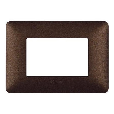 Placca Matix 3 Moduli Marrone Caffe BTICINO AM4803TGG