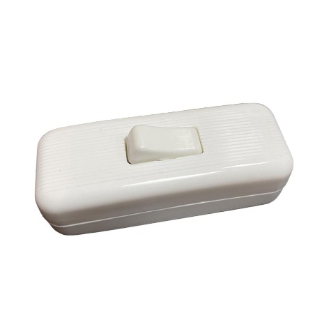 Interruttore Passafilo 2A Bianco