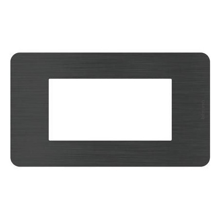 Placca Effects 4 moduli Black Nick MatixGO BTICINO JA4804EN