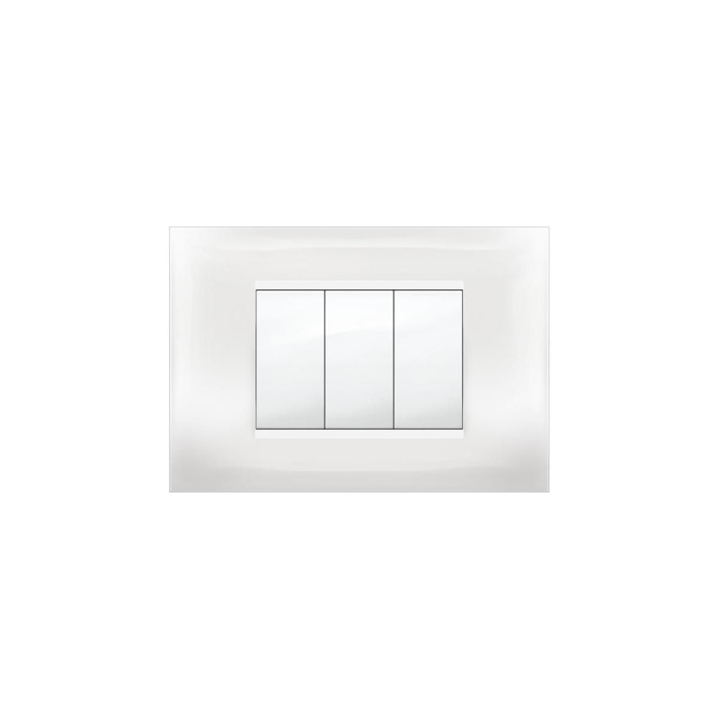 Placca Mivida 3 moduli Bianca ELETTROCANALI ECMV6983WH