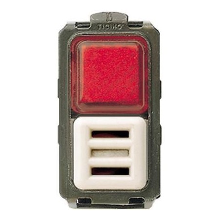 Magic Ronzatore e portalampada Rosso 24V AC BTICINO 5065R