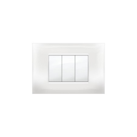 Placca Mivida 3 moduli Bianca ELETTROCANALI ECMV6983WH