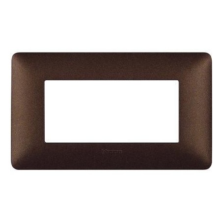 Placca Matix 4 Moduli Marrone Caffe BTICINO AM4804TGG