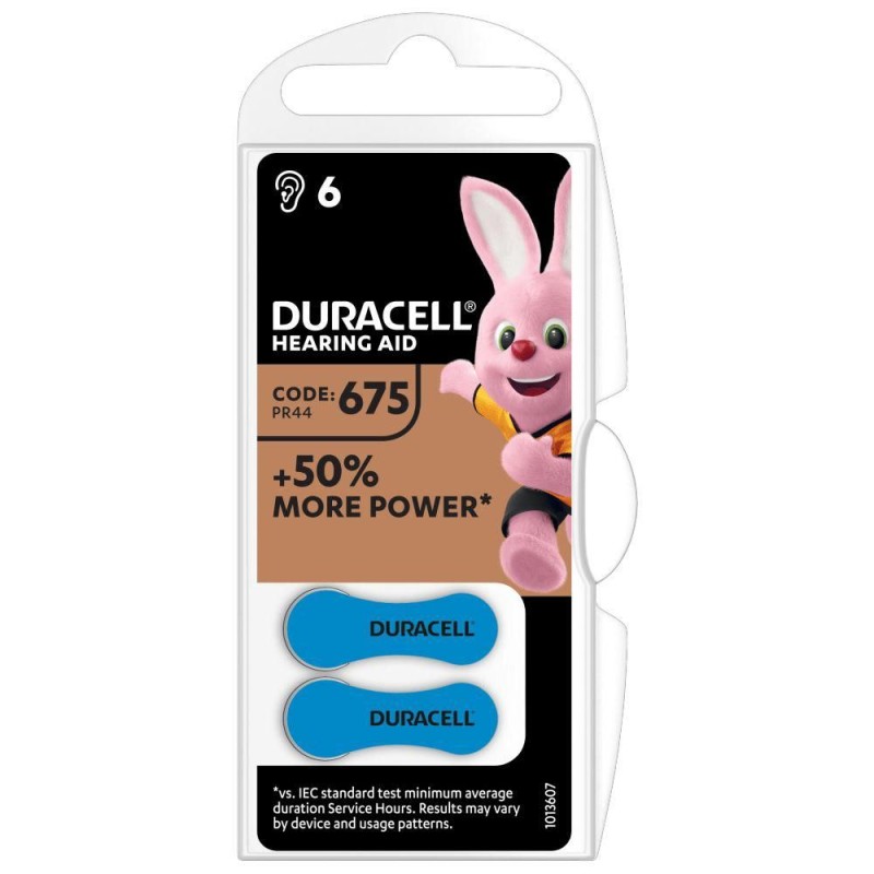 6 BATTERIE ACUSTICHE DURACELL FORMATO 675 6 BATTERIE ACUSTICHE DURACELL FORMATO 675