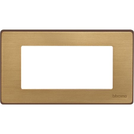 Placca Magic TT Bronzo 4 Posti BTICINO 504/4A/BR