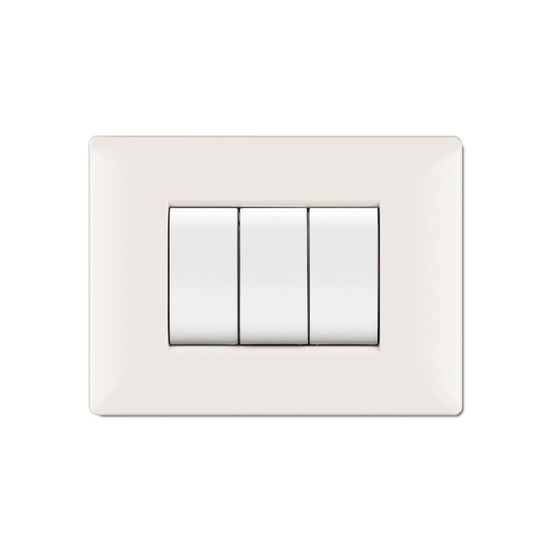 Placca My Life Q 3 Moduli Bianca ELETTROCANALI ECL2883WH Placca My Life Q 3 Moduli Bianca ELETTROCANALI ECL2883WH