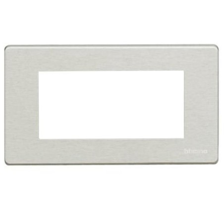 Placca Magic TT Alluminio 4 Posti BTICINO 504/4A/AL