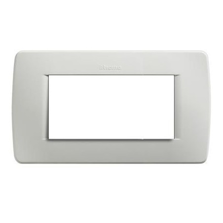 Luna placca 4 moduli Grigio chiaro BTICINO C4804GC