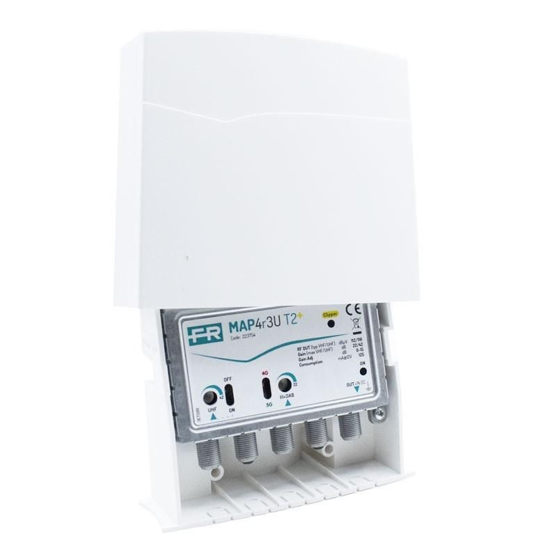 Amplificatore Da Palo 2 Ingressi Bande III+DAB, UHF 22/42db FRACARRO 223754 Amplificatore Da Palo 2 Ingressi Bande III+DAB, UHF 22/42db FRACARRO 223754