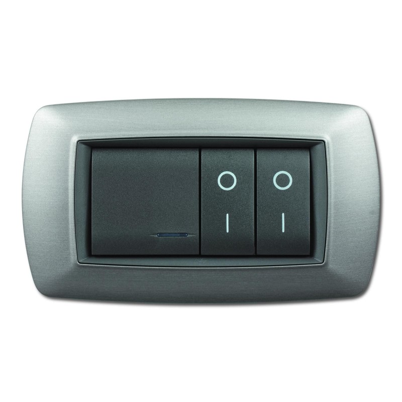 Placca My Life 4 Moduli Acciaio Satinato ELETTROCANALI ECL2984AS Placca My Life 4 Moduli Acciaio Satinato ELETTROCANALI ECL2984AS