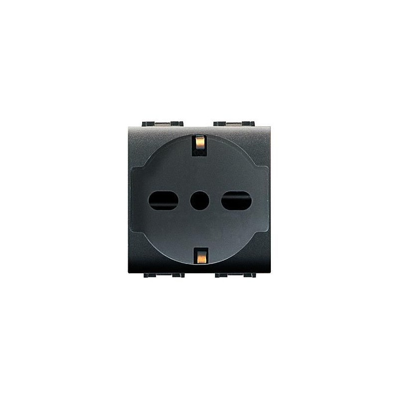 PRESA SCHUKO UNIVERSALE 10/16A ANTRACITE MY LIFE ELETTROCANALI ECL4050