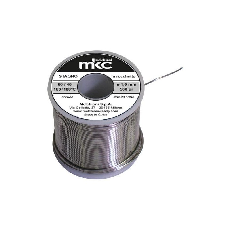 Stagno in rocchetto 60/40 1,0mm 500gr MELCHIONI 495237895