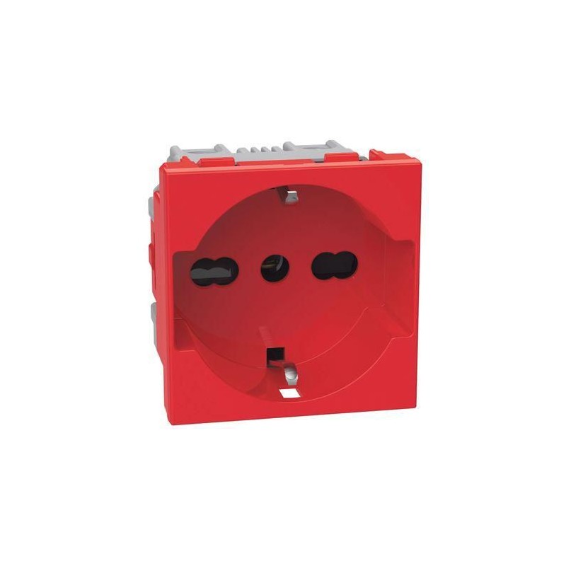 Presa Schuko Standard P40 2 moduli rossa MatixGO BTICINO J4140A16R