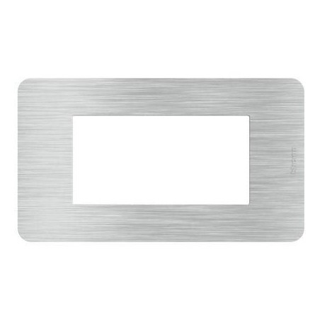 Placca Effects 4 moduli alluminio MatixGO BTICINO JA4804EA