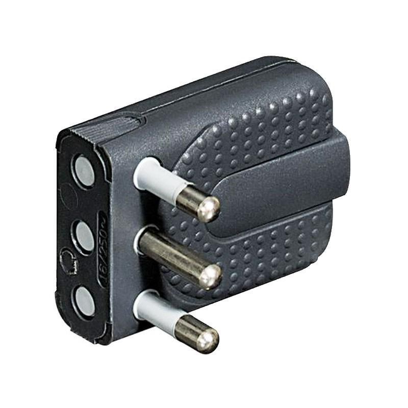 Spina Corner 2P+T 16A salvaspazio Grigia BTICINO S2466TGE Spina Corner 2P+T 16A salvaspazio Grigia BTICINO S2466TGE