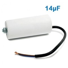 CONDENSATORE DI SPUNTO 450V 14UF TERMINALE CAVO