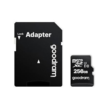 MicroSD + Adattatore 256GB Class 10 UHS-I GOODRAM M1AA-2560R12