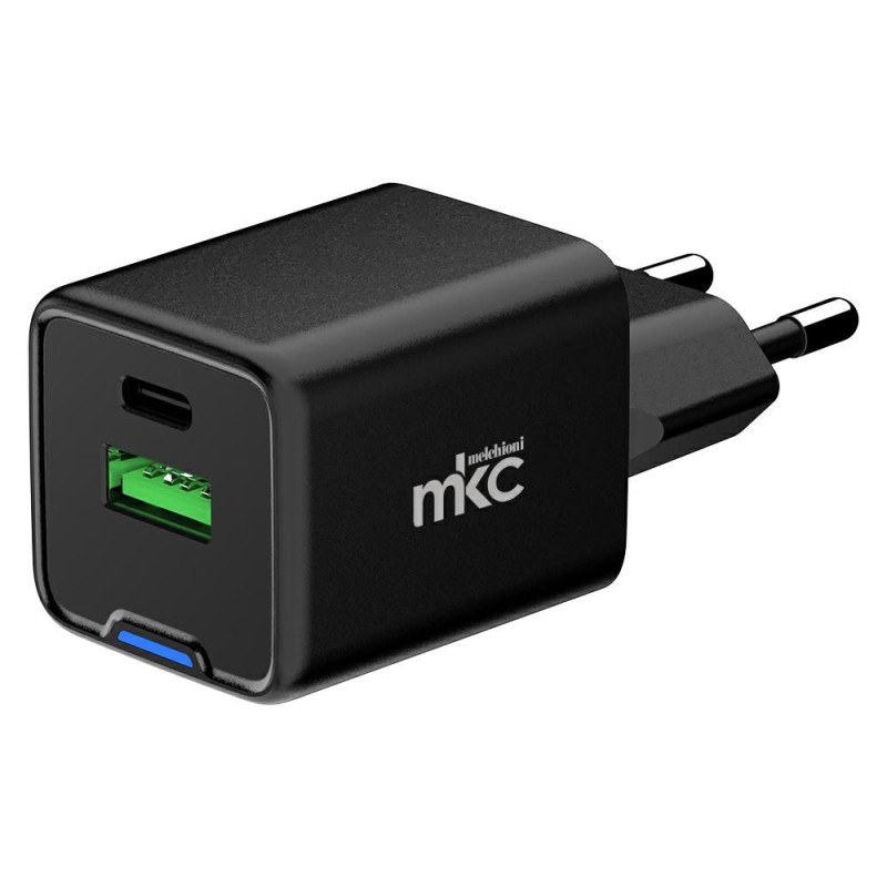 Caricatore USB GAN 45W PD 1 USB-C + 1 USB-A Nero MELCHIONI 491929604