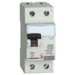 Magnetotermico Differenziale 1P+N 25A 30MA F 4,5KA 2 Moduli BTICINO GC8813F25