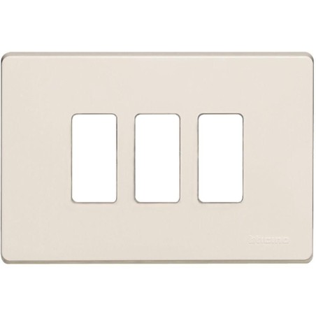 Placca Magic 3 Posti Avorio in Resina BTICINO 503/3/R