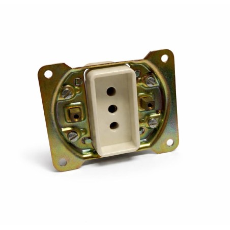 Presa Bipolare con Terra in Ceramica Serie Piuma 15A 250V BTICINO 016SM