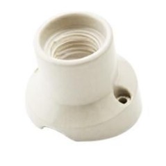 Portalampada E27 In Porcellana Con Base Inclinata FAI 0068