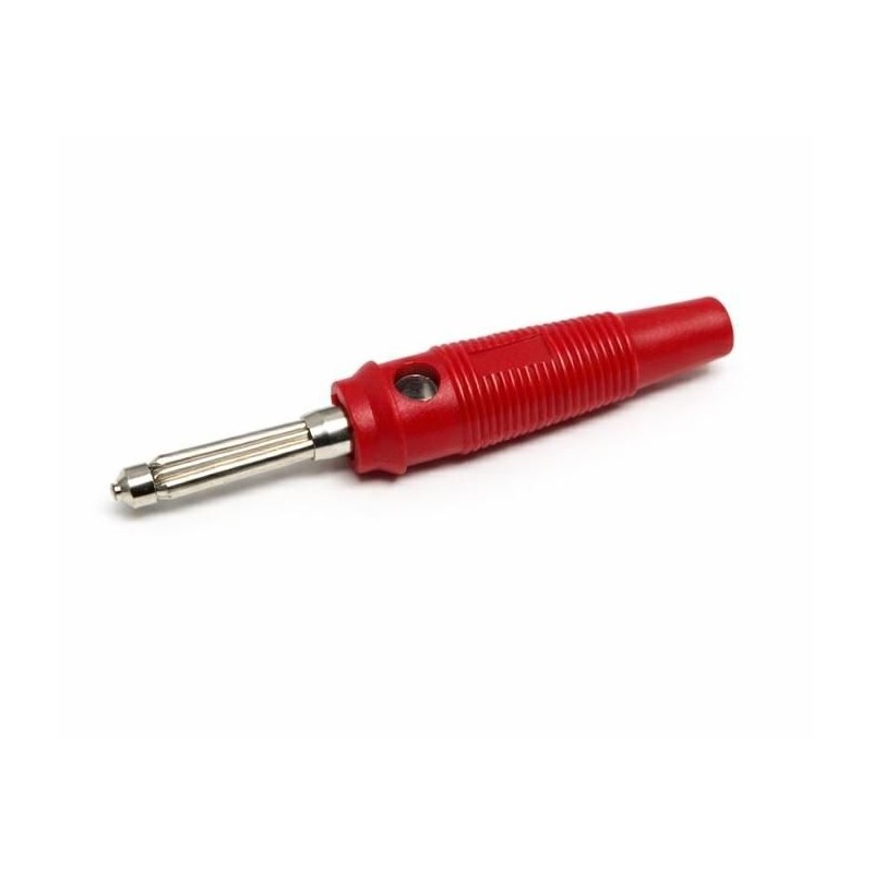 Spina Banana Diametro 4mm Gommata Rossa KONELCO GBC 18501810