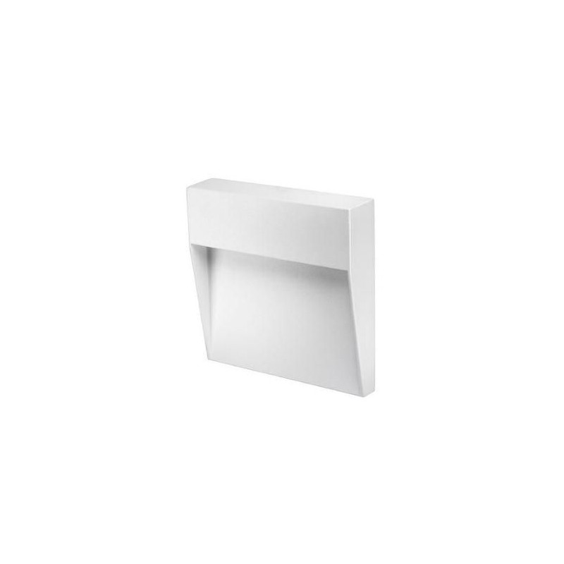 Segnapasso a LED Quadrato in Alluminio e Policarbonato Bianco 3W IP65 BOT LIGHTING BILBAO3BQ Segnapasso a LED Quadrato in Alluminio e Policarbonato Bianco 3W IP65 BOT LIGHTING BILBAO3BQ