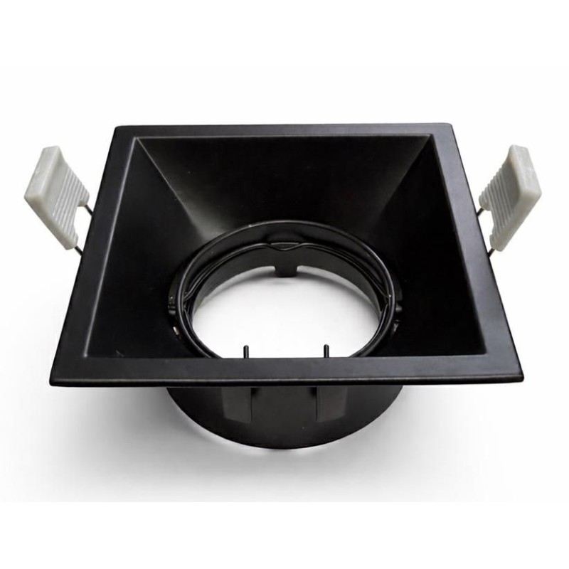 Faretto da Incasso Quadrato Orientabile 230V Nero LAMPO DIKORQRNESL Faretto da Incasso Quadrato Orientabile 230V Nero LAMPO DIKORQRNESL