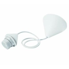 Rosone con Cavo per Lampade Attacco E27 Bianco ECOVA 31535
