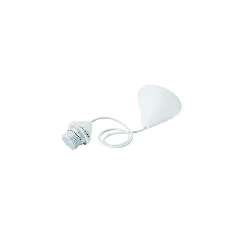 Rosone con Cavo per Lampade Attacco E27 Bianco ECOVA 31535 Rosone con Cavo per Lampade Attacco E27 Bianco ECOVA 31535