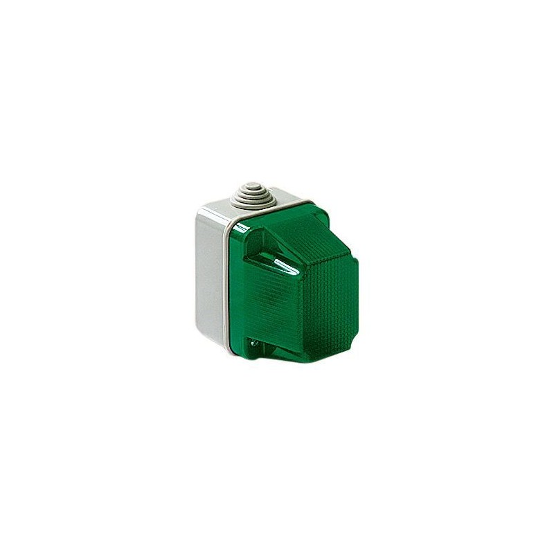 Cassetta di segnalazione colore verde lampada E14 ELETTROCANALI EC320V Cassetta di segnalazione colore verde lampada E14 ELETTROCANALI EC320V