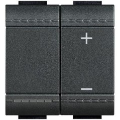 Variatore A Pulsante Universale 2 Posti LivingLight Antracite BTICINO L4411N Variatore A Pulsante Universale 2 Posti LivingLight Antracite BTICINO L4411N