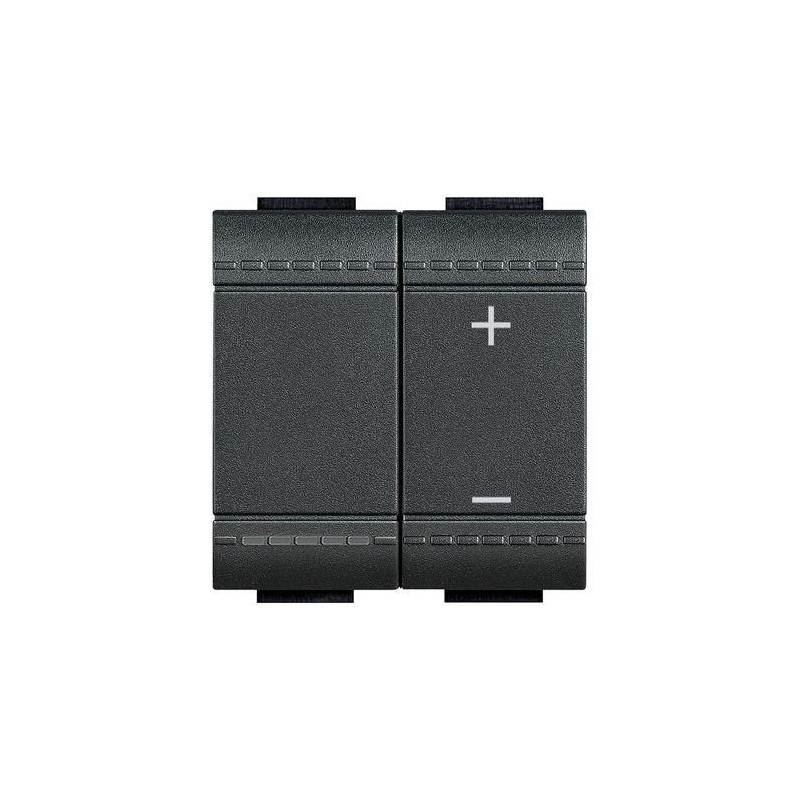 Variatore A Pulsante Universale 2 Posti LivingLight Antracite BTICINO L4411N Variatore A Pulsante Universale 2 Posti LivingLight Antracite BTICINO L4411N