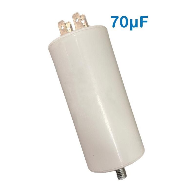 CONDENSATORE DI SPUNTO 450V 70UF TERMINALE FASTON CONDENSATORE DI SPUNTO 450V 70UF TERMINALE FASTON