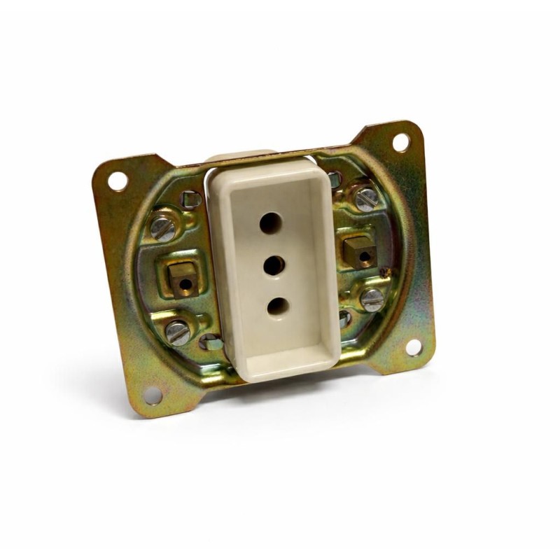 Presa Bipolare con Terra in Ceramica Serie Piuma 15A 250V BTICINO 016SM Presa Bipolare con Terra in Ceramica Serie Piuma 15A 250V BTICINO 016SM