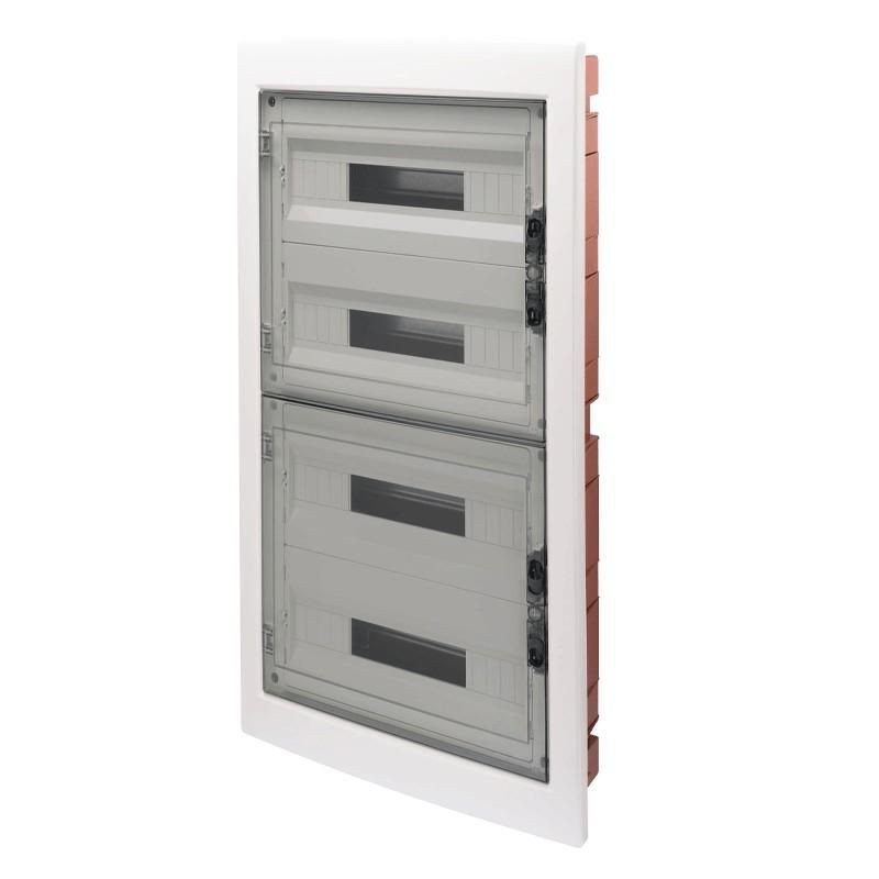 Centralino incasso 72 (18x4) moduli trasparente fumè IP40 GEWISS GW40611 Centralino incasso 72 (18x4) moduli trasparente fumè IP40 GEWISS GW40611