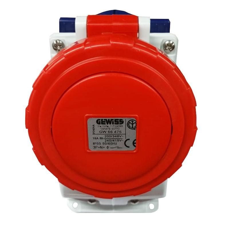 Presa interbloccata verticale 3P+N+T 16A IP55 GEWISS GW66475 Presa interbloccata verticale 3P+N+T 16A IP55 GEWISS GW66475