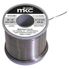 Stagno in rocchetto 60/40 1,0mm 500gr MELCHIONI 495237895