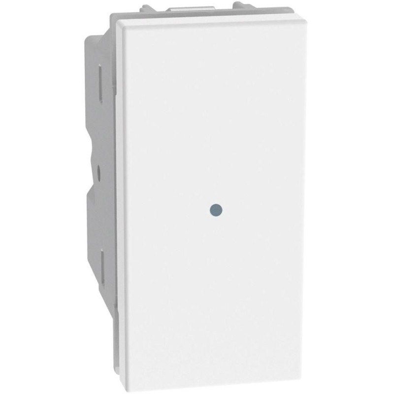 Pulsante assiale MatixGO 1P NO 10AX 1 modulo bianco BTICINO JW4055