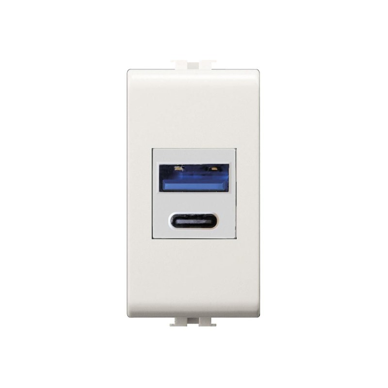 Alimentatore USB A/C Easy Compatibile Bticino Matix 5/12V 3A ELETTROCANALI ECSE8981AC